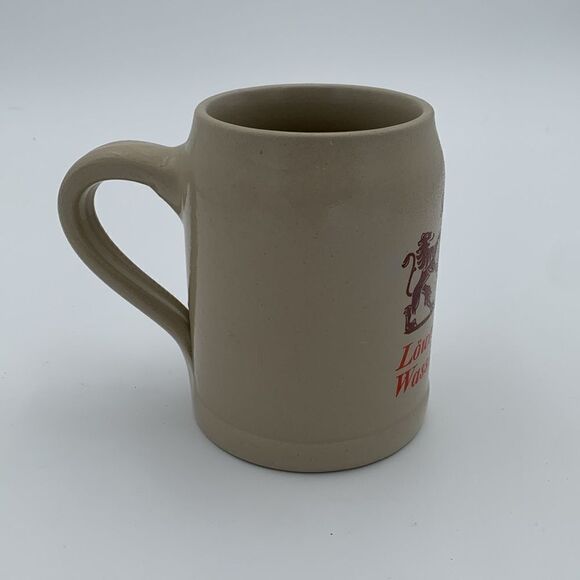 Vintage German stoneware beer stine mug Lowenbrauerei Wasseralfingen Seit 1864 - Picture 3 of 9